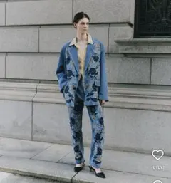 美品　CLANE FLOWER EMBROIDERY PANTS デニム 2のサムネイル