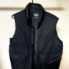 ZARA メンズ ベスト 黒 Lサイズ