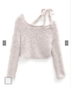 GRL ワンショルフェザーニットリボントップス　[dr747]