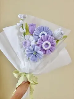 モールフラワー ブーケ パープル　枯れない花のサムネイル