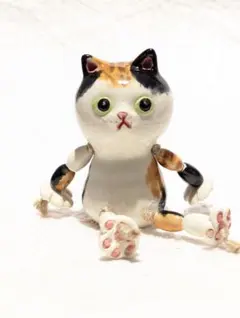 ☆ハンドメイド☆】招き猫 ネコ cat 粘土 人形 ドール キャラクター