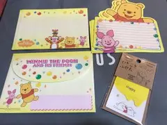 メモ帳 便箋 封筒 プーさん ミッキー ディズニー スヌーピー リラックマ