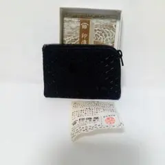 印傳屋 小銭入れ コインケース紺　未使用のサムネイル