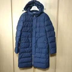 美品✨HERNO ヘルノ フード付ロングダウンコート ネイビー　44