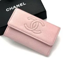 【極美品✨】シャネル カードケース 名刺入れ ココステッチ キャビア