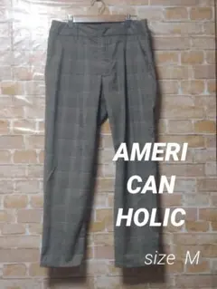 ♥美品♥AMERICAN HOLIC/サイズМ/チェニック柄センタープレスパンツのサムネイル