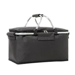 【新品】買い物バッグ ブラック 保冷バッグ エコバッグ レジかご対応 折り畳める