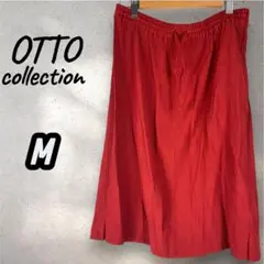 オットー OTTO collection フレアスカート Mサイズ 赤 シワ加工