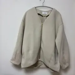 GLOBAL WORKベージュパーカー