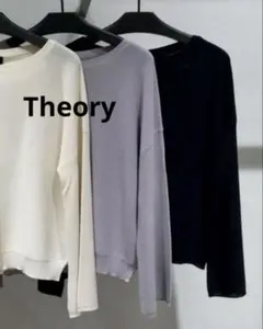 Theory/セオリー/TRINELLA Bレーヨンニットとろみグレー Sのサムネイル