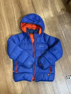 mont-bell キッズ ダウンコート 青/オレンジ