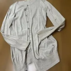 45Rのギマニットロングカーディガン　サイズ2貝殻のようなボタン