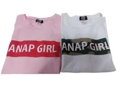 ANAP GIRL Tシャツ　Sサイズ 2枚セット ピンク ホワイトのサムネイル