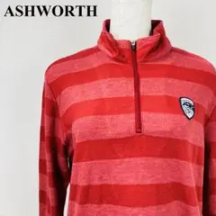 ASHWORTH ハーフジップ ボーダー ゴルフ 赤 M 1388-Bのサムネイル