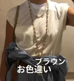 マディソンブルー コットン ギャザ— ノースリーブ Tシャツ ブラウン 茶 マディソンブルー コットン ギャザ— ノースリーブ Tシャツ ブラウン 茶