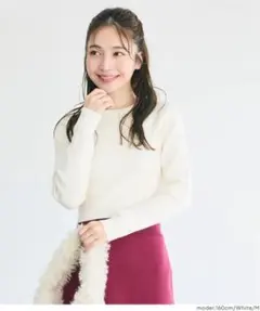 coca クロップドニットトップス Lサイズ