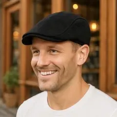 ハンチング キャスケット 帽子 スウェード調 男女兼用 秋冬