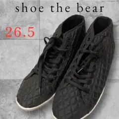 美品❤️shoe the bear 黒 キルティング ハイカットスニーカー