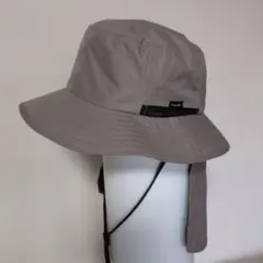 バケットハット アウトドア用 UVカット グレーベージュ