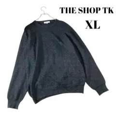 【ザショップティーケー】クルーネックニット セーター (XL) チャコール