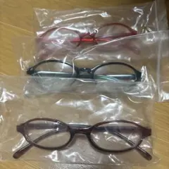 メガネ 3点セット オーバル型