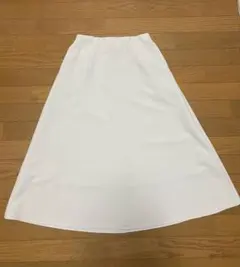 green label relaxing ロングフレアスカート 白