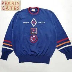PEARLY GATES セーター FREEサイズ　ネイビー系　男女