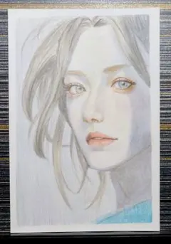 色鉛筆画 女性の肖像