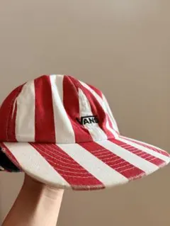 VANS ストライプ柄 キャップ レッド ホワイトのサムネイル