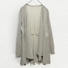 2235【ボンサンス】シアーロングカーディガン ペプラム 透け感 薄手 冷房対策のサムネイル