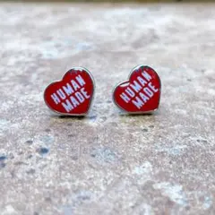 HUMAN MADE Heart Silver Earring ピアス 赤 両耳 HUMAN MADE ヒューマンメイド Heart Silver Earring ハート