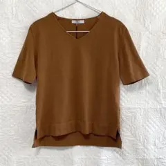 新品未使用タグ付き　コムサ　半袖カットソー　茶　9