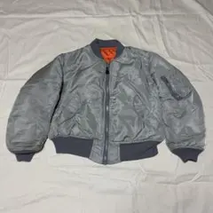 90’s ALPHA MA-1 フライトジャケット　USA製 シルバー　短丈