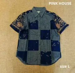 美品　ピンクハウス　PINK HOUSE　半袖シャツ　ブラウス　L 綿100%のサムネイル