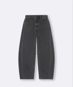 GU バレルレッグジーンズ　08 ダークグレー