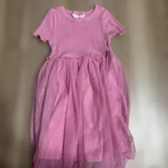 H&M 半袖ピンクワンピース 120cm
