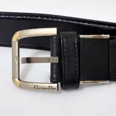 クリスチャンディオール　ベルト　ブラック　レザー