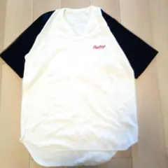 Rawlings ラグランスリーブ Tシャツ ホワイト ネイビーXO 1275番のサムネイル