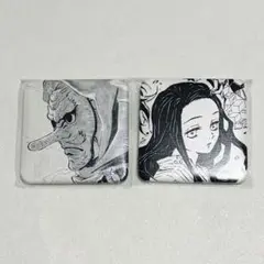鬼滅の刃　竈門 禰豆子　鱗滝 左近次　ダイニング お楽しみくじ　スクエア缶バッジ