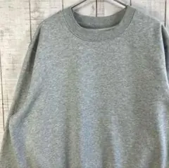 チ*猫様 古着　長袖　スウェット 裏起毛　無地　アメカジ ゆるだぼ