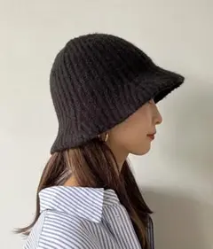 ローリーズファーム　ニットバケットＨＡＴ　170928 黒　ブラック　新品未使用