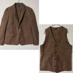 URBAN RESEARCH/ブラウン テーラードジャケット&ベストセット 38