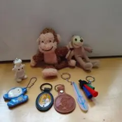 Curious George & Little Bear キーホルダーセット8点