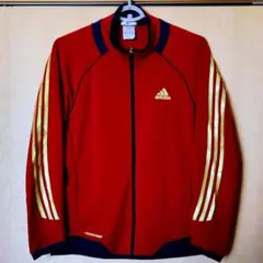 アディダス ジャージ Ｓ レッド×ネイビー×ゴールド used 美品