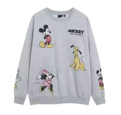 ミッキー ドナルド ミニー 刺繍トレーナー ディズニー デイジー オーバーサイズ