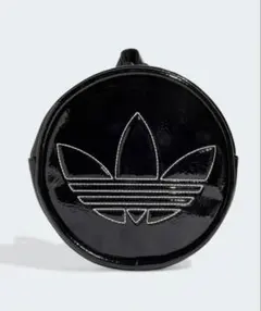 adidas アディダスオリジナルス　円形 エナメル リュック　ブラック