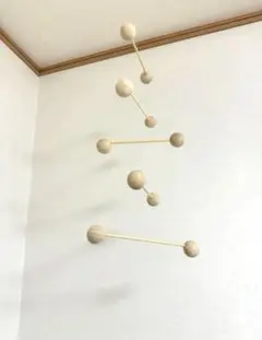木製モビール＊ウッドボール＊ハンドメイド