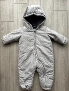 プチバトー18m 81cm フード付きカバーオール