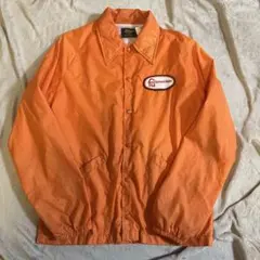 『企業系』70s-80s USA製オレンジ ナイロンジャケット　コーチジャケット