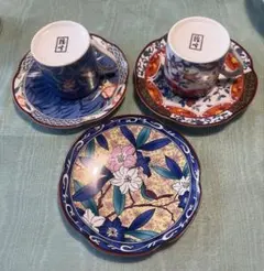 ❤️和花柄❤️カップ&ソーサー3点セット